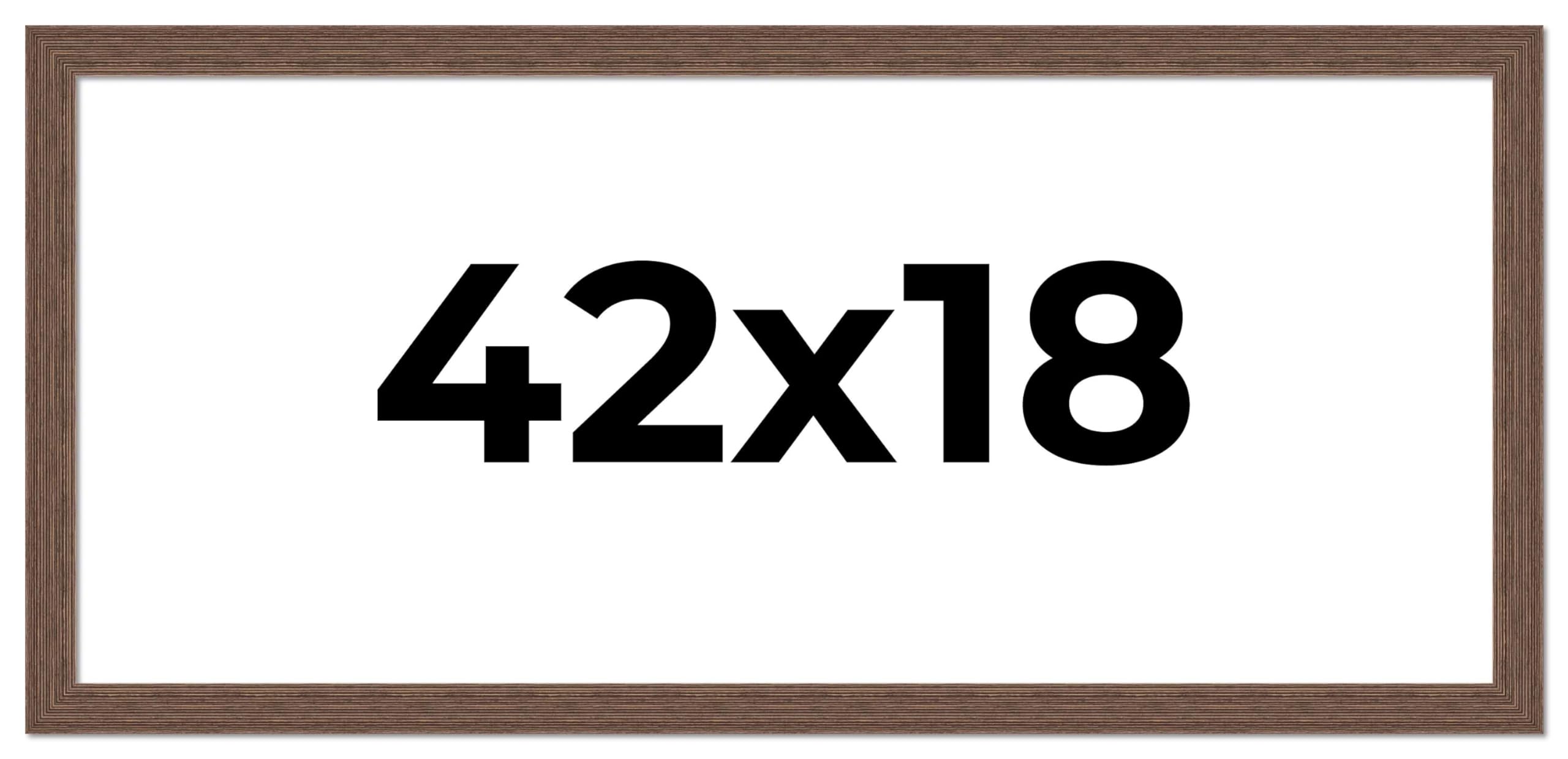 42x18 Brown Distressed Barnwood Picture Frame - Rustic Farmhouse Photo Frame with UV Acrylic Shatter Guard & Acid-Free Backing | Perfect for Wall Decor, Living Room, Bedroom & Office Display