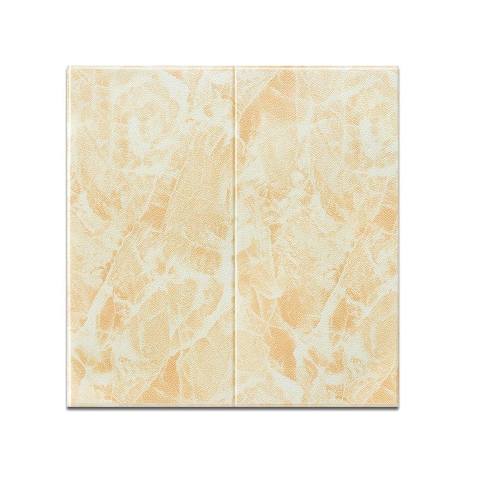 3D Self-Adhesive Foam Brick Wall Panels - Marble Pattern Imitation Stone Texture Wallpaper for Living Room, Bedroom & TV Wall Decor (10pcs, Beige) | Easy Peel & Stick Installation, Perfect for Home Renovation & Interior Design Projects