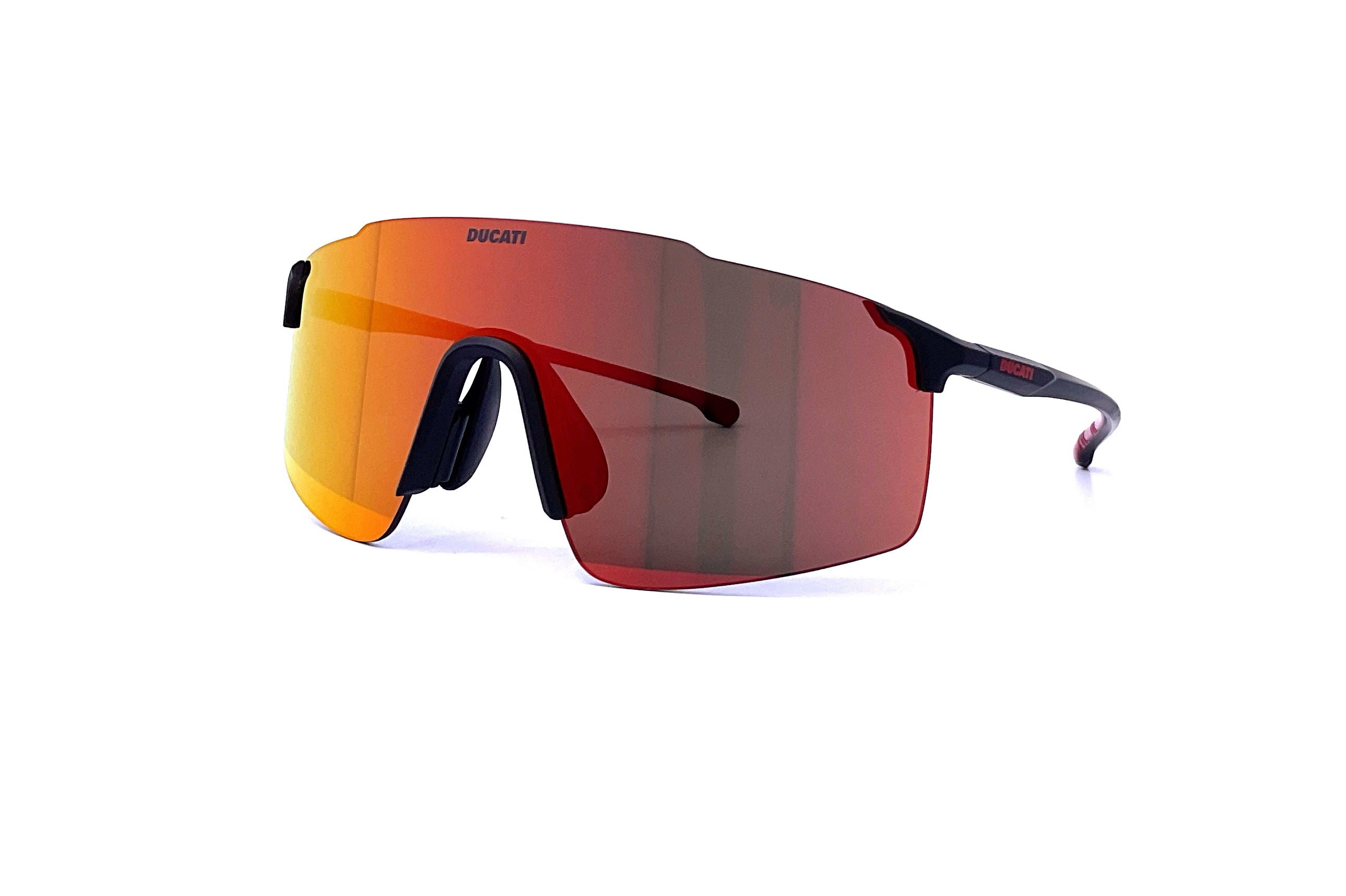 Ducati Carrera Carduc 033/S Rimless Shield Sunglasses - Matte Black | Polarized UV Protection | Motorcycle Riding, Driving & Outdoor Sports