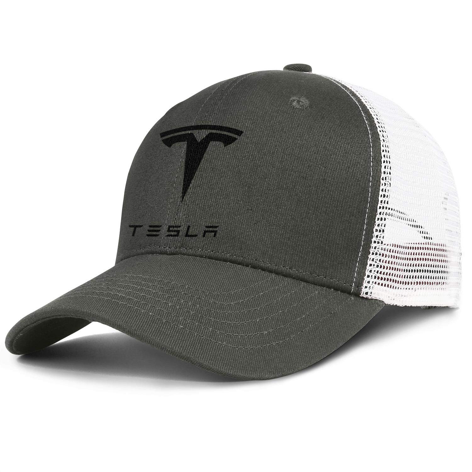 Coolgood 100% Cotton Golf Hats with Tesla Logo - Adjustable Snapback Mesh Baseball Caps for Men & Women - Perfect for Golf, Driving, Outdoor Sports & Casual Wear
