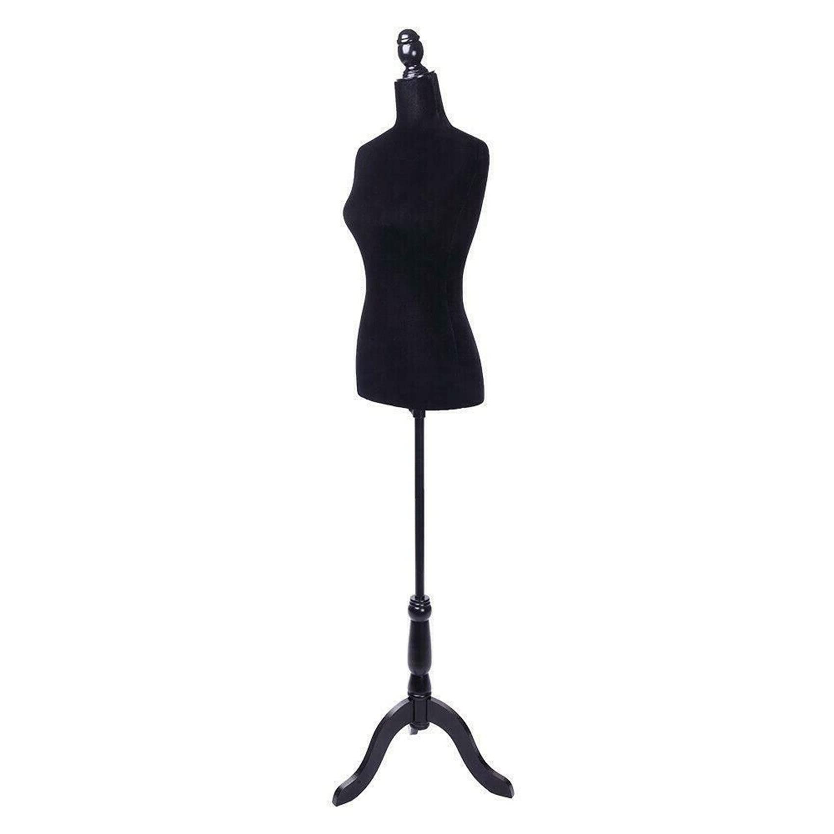Adjustable Female Mannequin Torso with Tripod Stand - Black Dress Form for Clothing Display & Jewelry Showcase | Perfect for Boutique, Retail Store and Fashion Photography