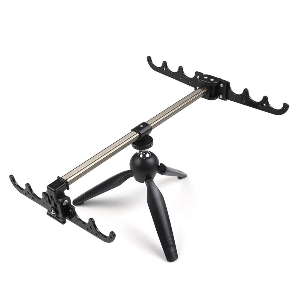 LYUN Aluminum Alloy Fishing Rod Stand - Adjustable Fishing Pole Holder with Bracket for Carp Fishing, Outdoor Fishing Accessories | Perfect for Bank Fishing, Shore Fishing & Ice Fishing Trips