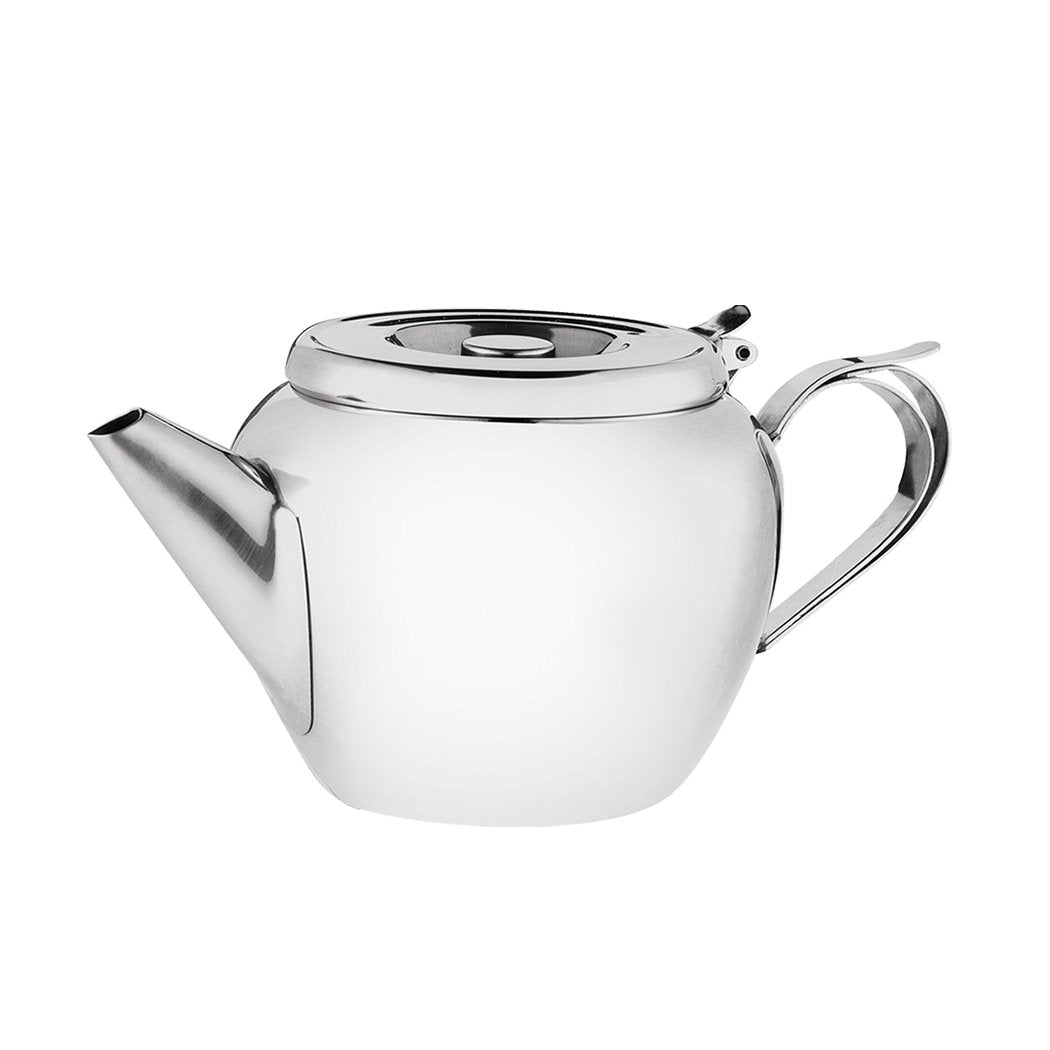 Browne 515151 20 Oz Stackable Teapot - Stainless Steel Insulated Tea Kettle for Home, Office & Camping - Perfect for Loose Leaf & Herbal Tea Brewing
