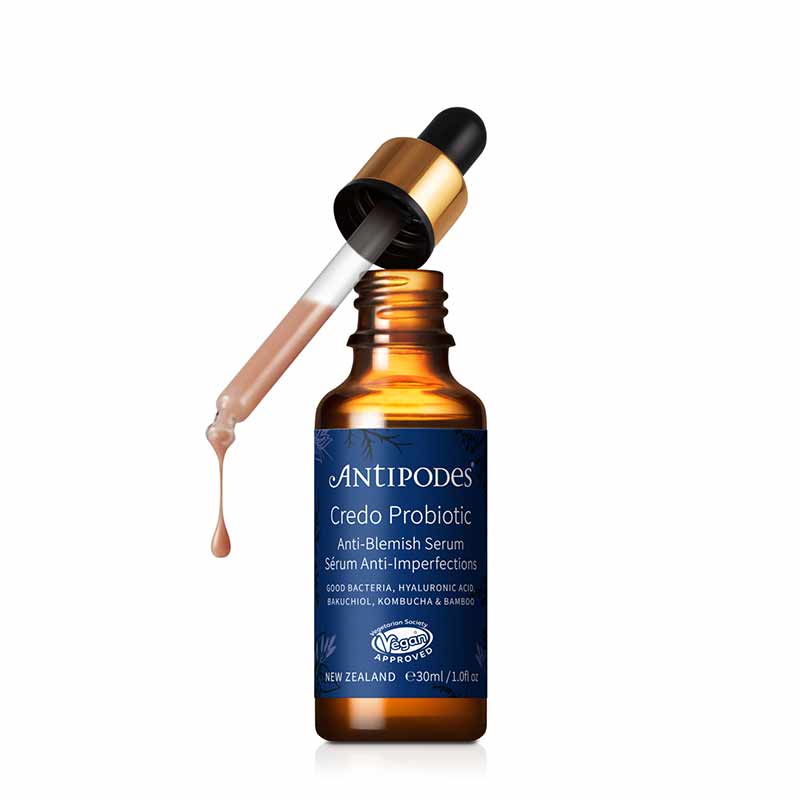 Antipodes Credo Probiotic Anti-Blemish Serum for Acne-Prone Skin - Clear & Hydrating Face Treatment for Daily Skincare Routine