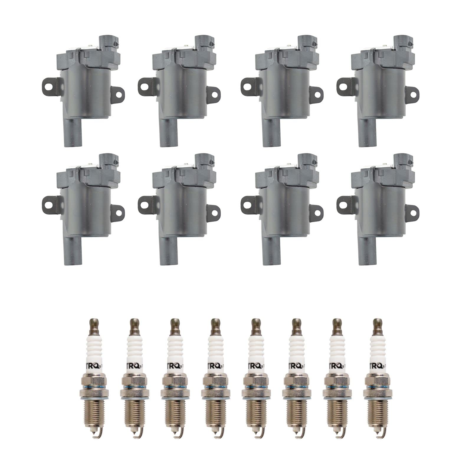 High Performance Ignition Coil & Spark Plug Kit - Compatible with 04-05 Buick, 02-06 Cadillac, 99-07 Chevrolet/GMC, 03-07 Hummer, 03-06 Isuzu - Improve Engine Power & Fuel Efficiency for Smooth Driving
