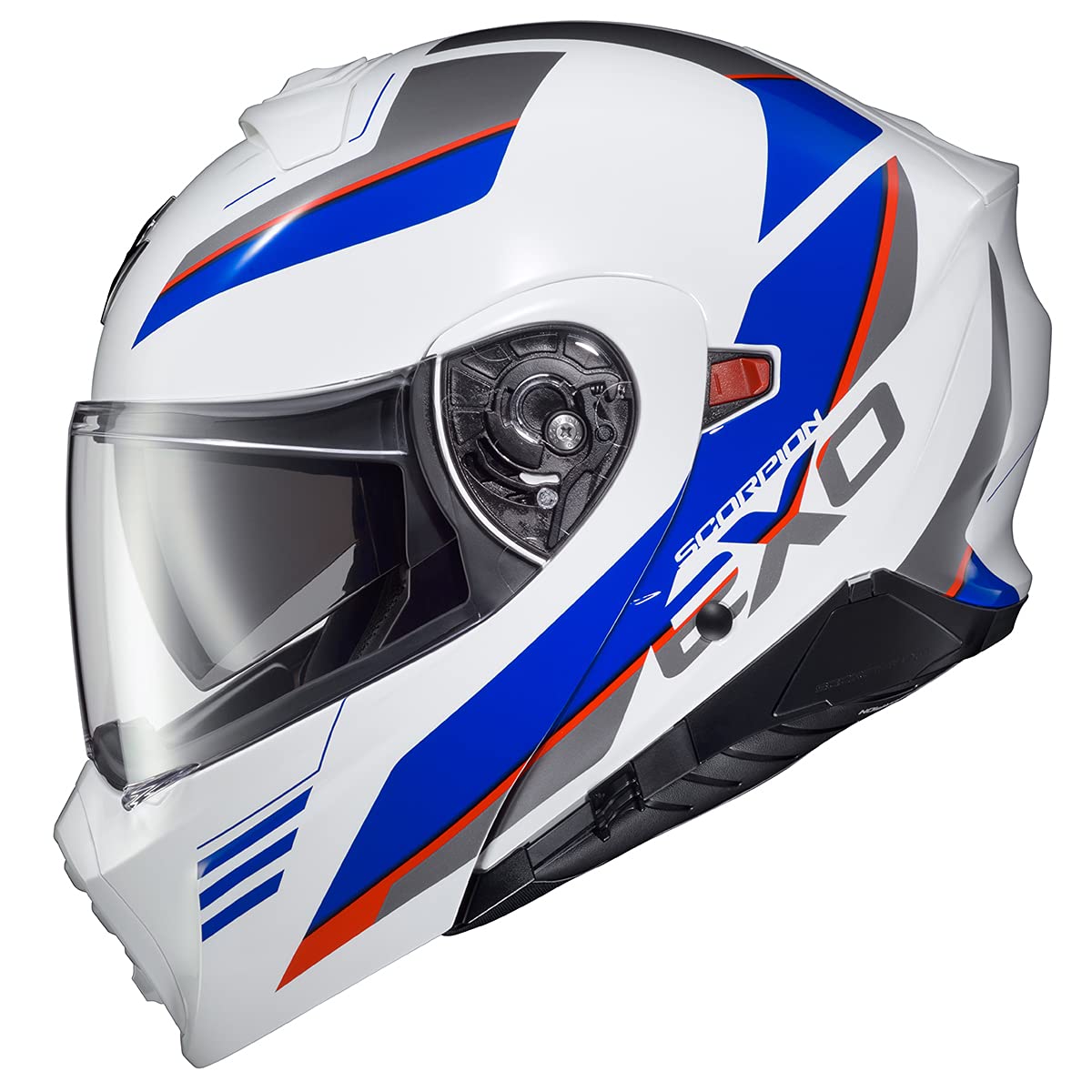 ScorpionEXO GT930 Open Full Face Transformer Motorcycle Helmet for Adults - Bluetooth Ready, DOT & ECE P/J Approved, Speaker Pockets, Modulus Design (White, XL) - Perfect for Commuting, Touring & Adventure Riding