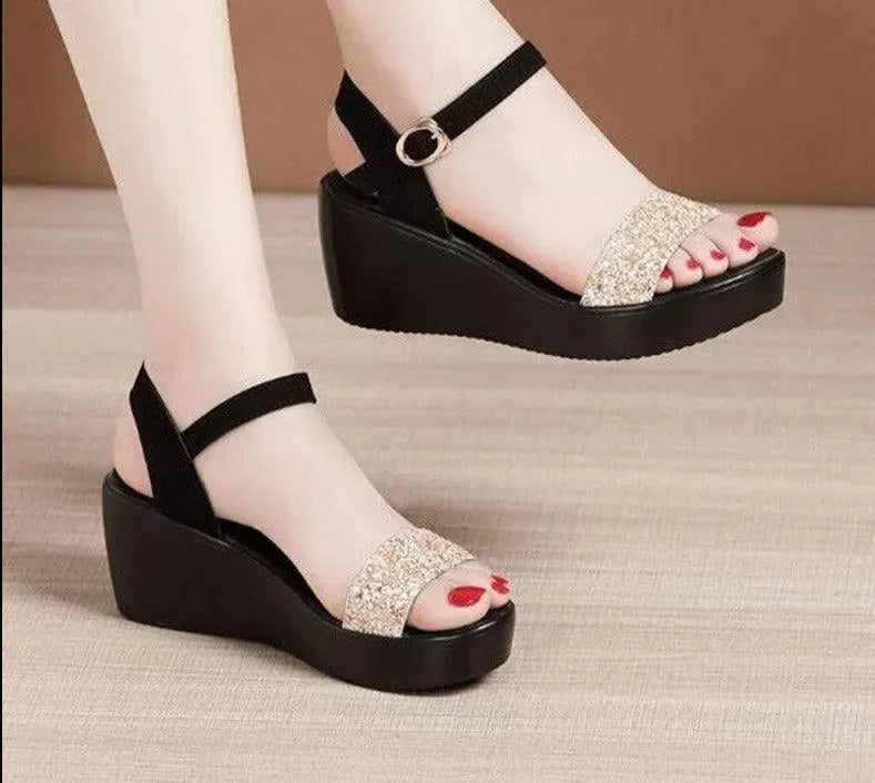 Stylish Women's Summer Wedge Sandals - Comfortable Casual Beach Shoes for Outdoor Walking, Vacation & Date Night