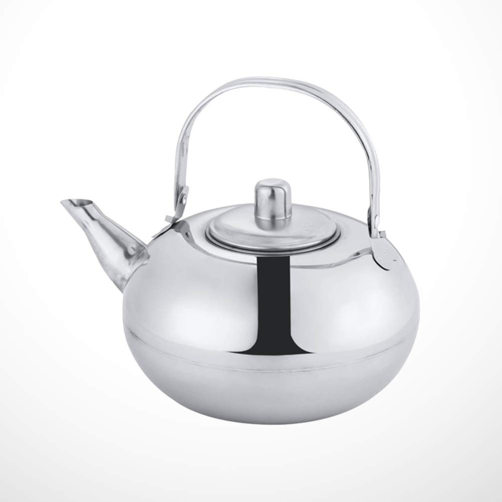 OSALADI 1.5L Stainless Steel Insulated Tea Kettle - Silver Japanese Style Water Boiler Pot for Induction Cooker, Kitchen, Restaurant & Hotel Use - Perfect for Brewing Tea, Coffee & Hot Water Dispensing