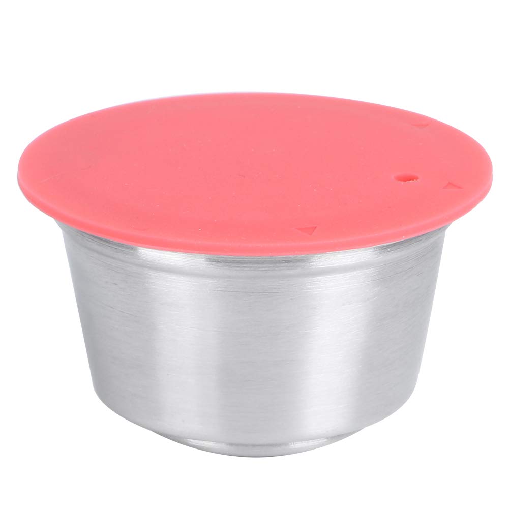 Stainless Steel Reusable Coffee Capsules for Dolce Gusto - Refillable Coffee Pods & Filter Set (Red) | Eco-Friendly Alternative to Single-Use Pods for Home & Office Brewing