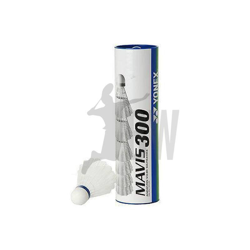 Yonex Mavis 300 Nylon Badminton Shuttlecocks - White Medium Speed Featherless Training Shuttle - Perfect for Indoor/Outdoor Practice & Recreational Play