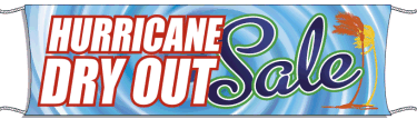 Giant Outdoor Banner - Hurricane Dry Out Sale | Weatherproof & Durable for Outdoor Events, Promotions, and Emergency Sales