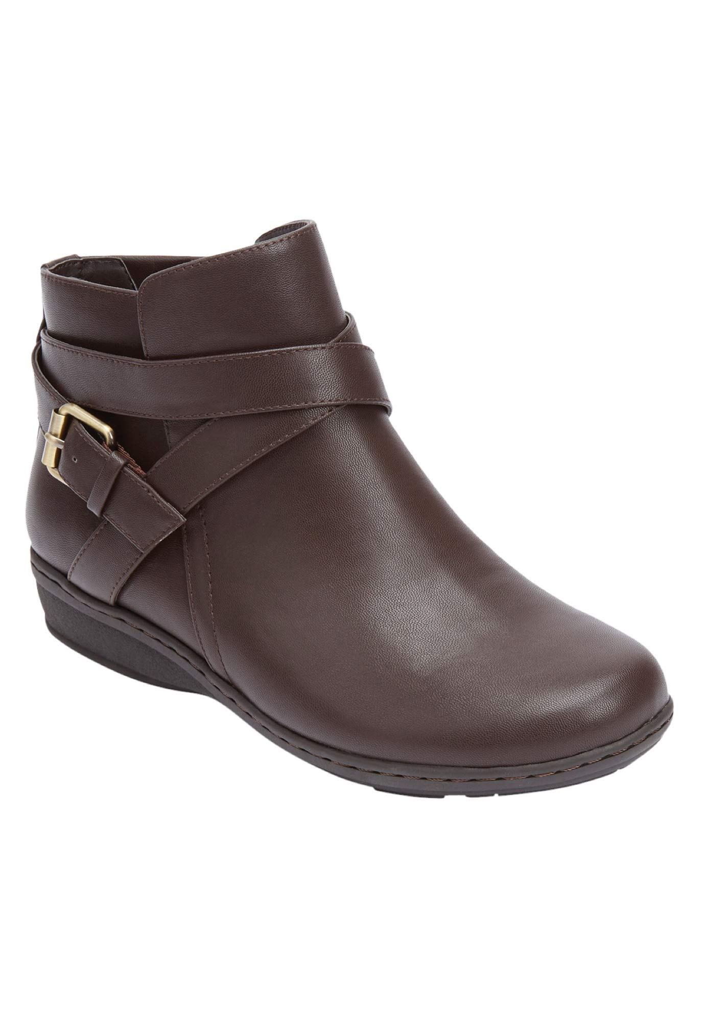 Comfortview Women's Wide Width The Bronte Bootie - Stylish Ankle Boots for Fall & Winter | Casual & Office Wear | Water-Resistant & Comfortable