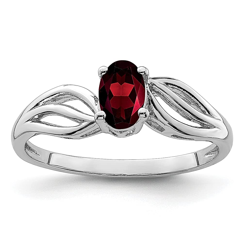 925 Sterling Silver Garnet Ring - January Birthstone Jewelry for Women | Elegant Gemstone Gift for Her | Perfect for Anniversaries, Valentine's Day & Special Occasions