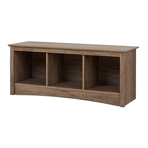 Prepac 2-Piece Entryway Set in Drifted Gray - Hallway Storage Bench & Shoe Cabinet for Small Spaces | Perfect for Entryway, Mudroom, or Apartment Organization
