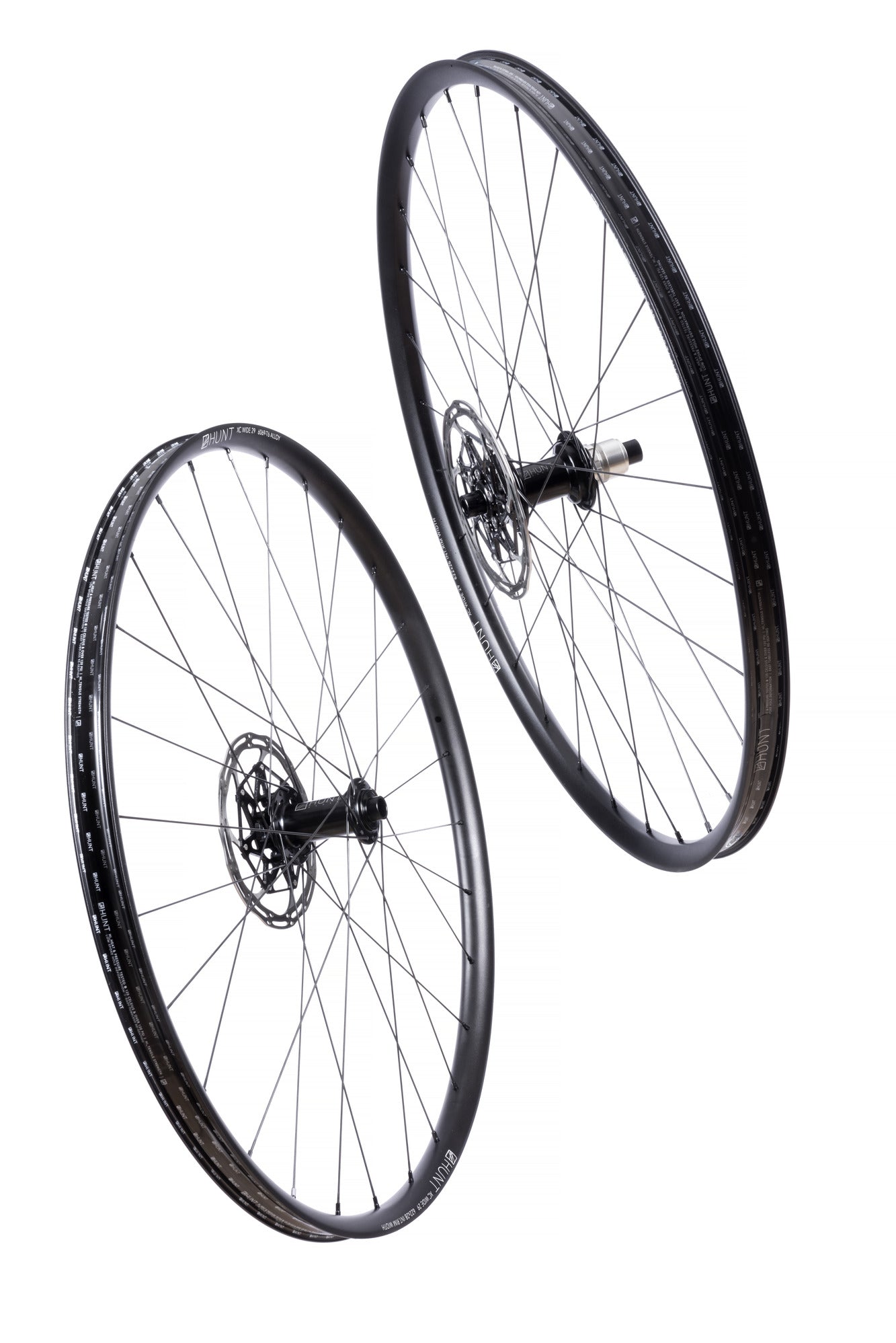 HUNT XC Wide MTB 29 Wheelset - Lightweight Mountain Bike Wheels for Trail & Cross-Country Riding | Durable 29er Wheelset for Off-Road Cycling Adventures