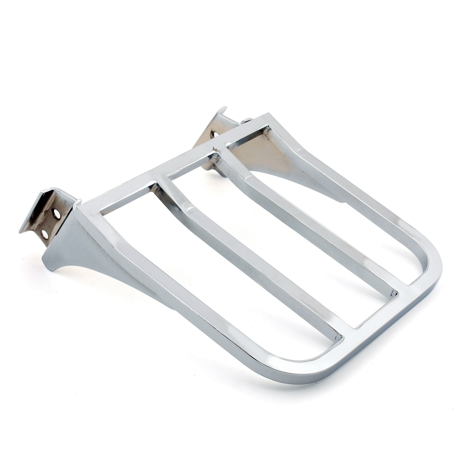MAD HORNETS Motorcycle Sissy Bar Backrest Luggage Rack - Compatible with Harley FLSTF FLST FLSTC FLSTSC FLSTS FXST Models - Chrome Finish - Perfect for Long Rides & Touring