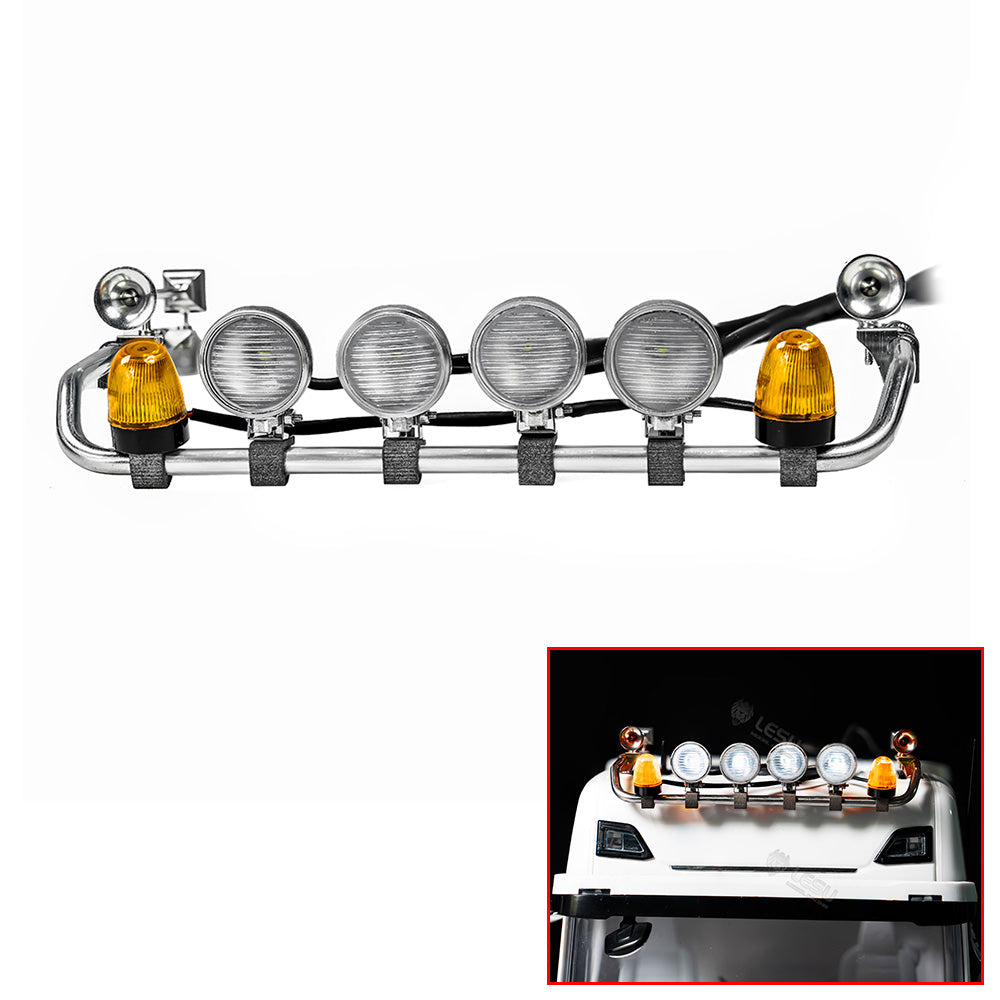 LESU Overhead Light Cab Roof LED Lamp for 1/14 770S RC Tractor Remote Controlled Truck Simulation Car Model Spare Parts - DIY Upgrade for Realistic RC Construction Vehicle Scenes