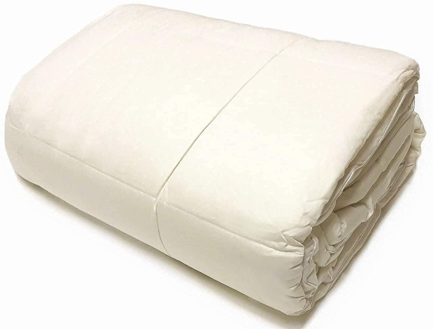 All-Natural Australian Wool Crib Comforter with Organic Cotton Cover - Heavy Fill Temperature Regulating Blanket for Sensitive Skin | Ultra Soft & Machine Washable | Perfect for Nursery, Baby Shower Gift & Cozy Sleep