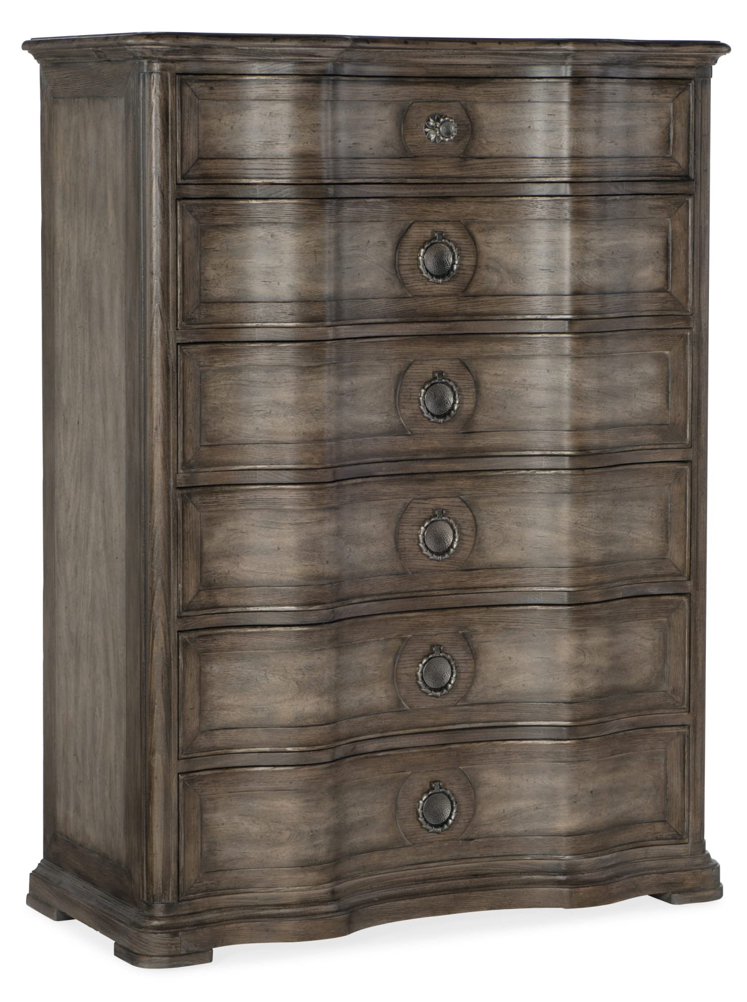 Hooker Furniture Woodlands Six-Drawer Chest - Solid Wood Dresser for Bedroom, Living Room & Office Storage - Classic Home Decor & Organizer