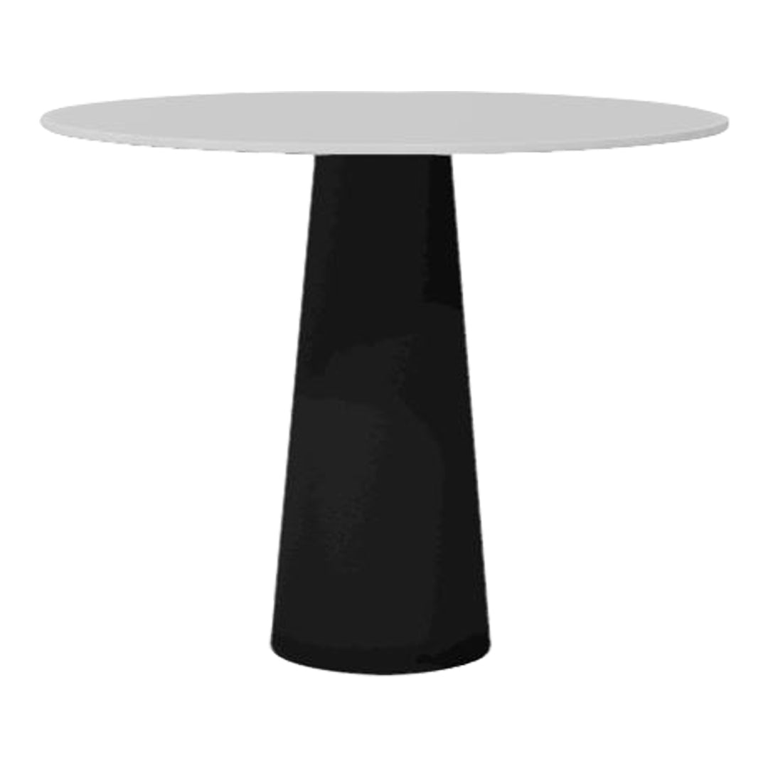 Modern Round Container Dining Table with Narrow Base - Perfect for Small Spaces, Apartments & Cozy Kitchens