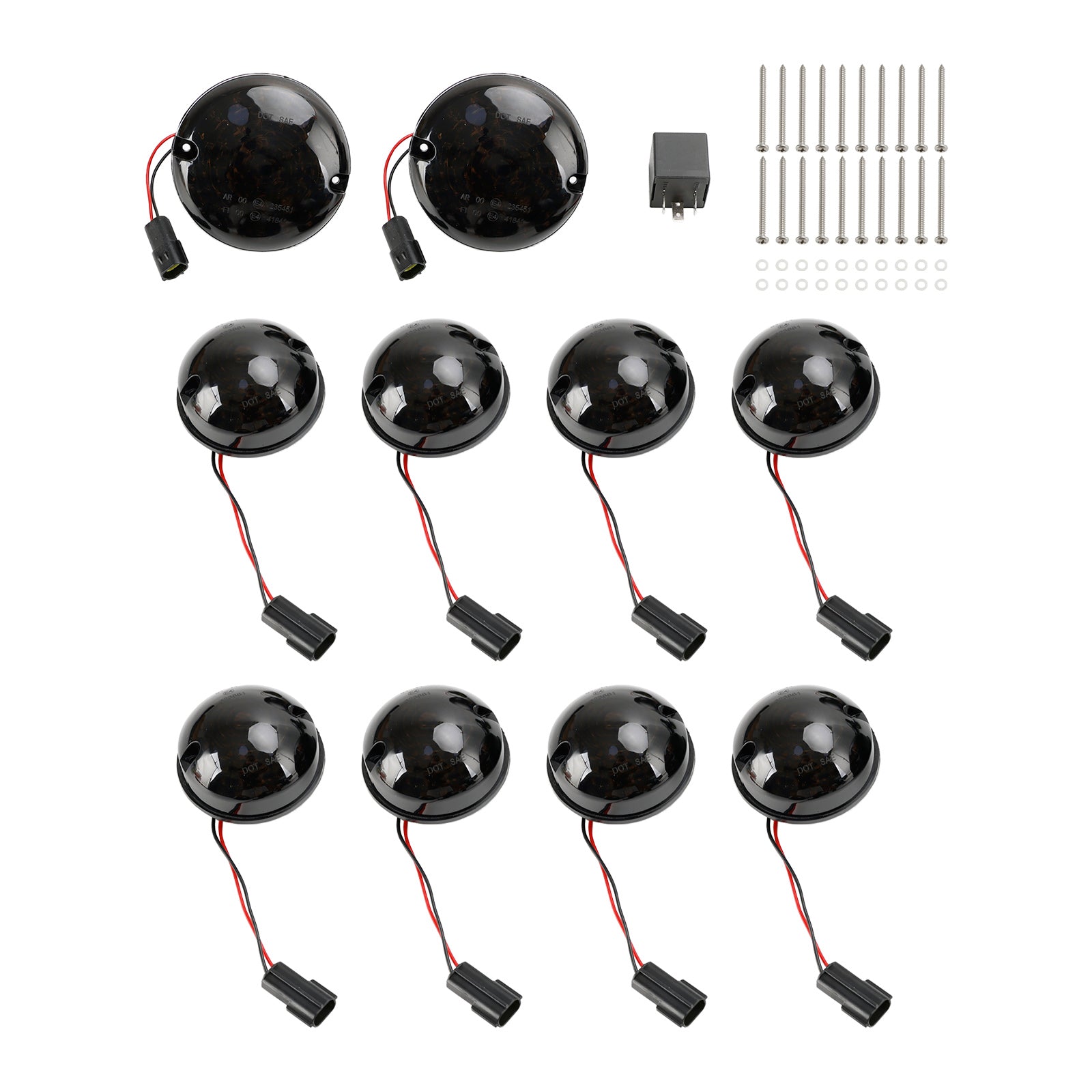 10PCS Smoke LED DRL Daytime Running Lights & Fog Tail Lights Kit for Land Rover Defender - Upgrade Your Off-Road Adventure & Nighttime Safety