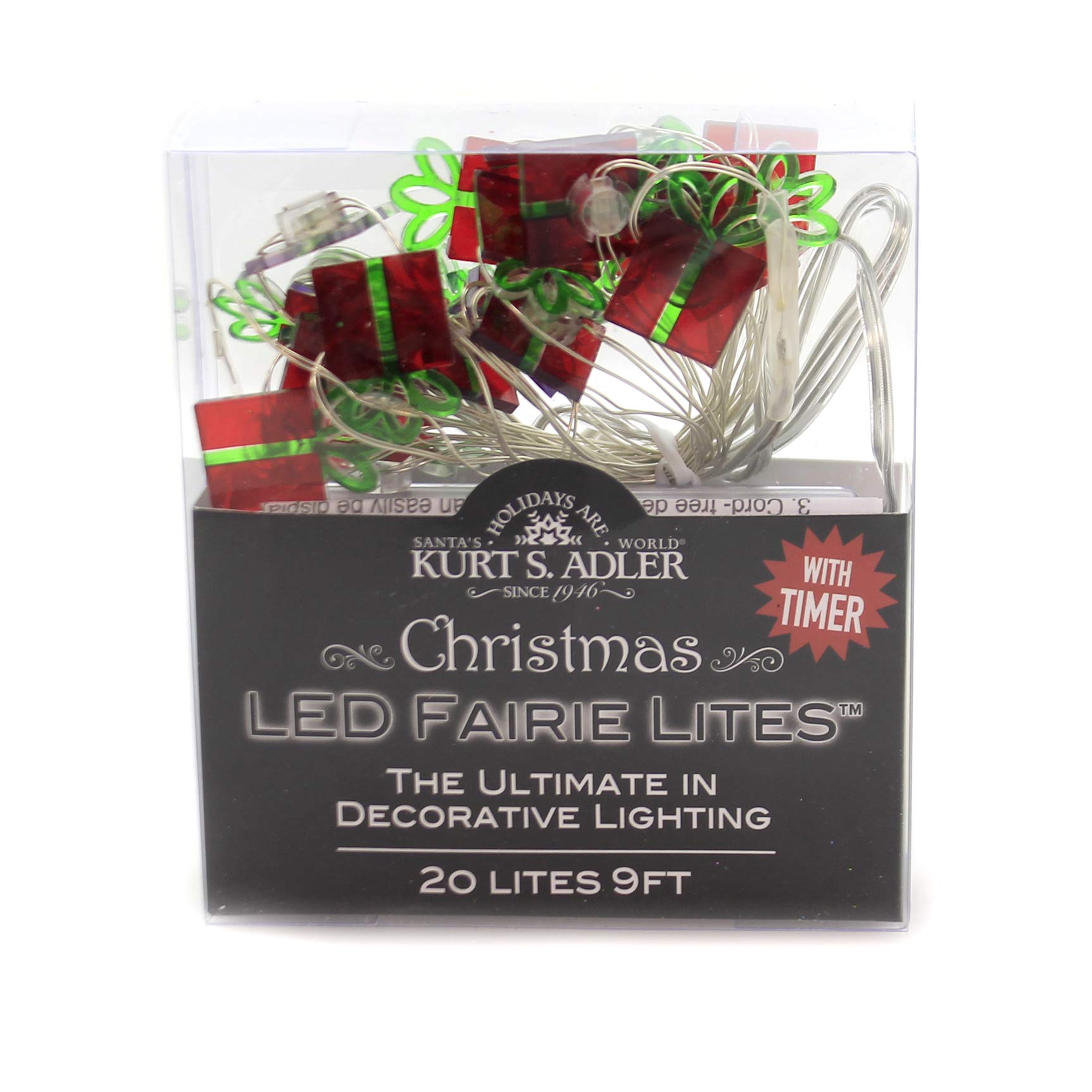 Christmas LED Fairy Lights with Timer - 20ft Indoor String Lights, Warm White, for Holiday Decor, Tree, Party, Wedding & Home Decoration - Perfect for Xmas, Bedroom, Fireplace & Gift Giving