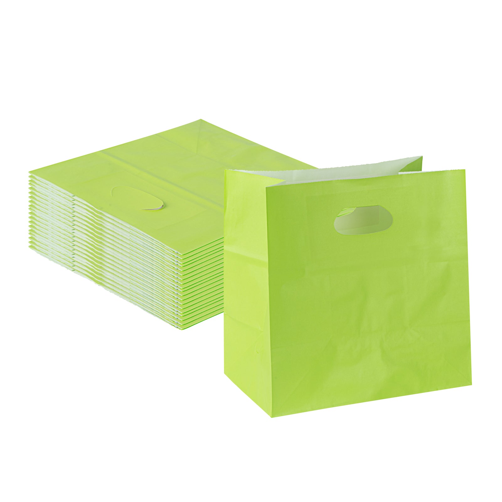 Eco-Friendly Rectangle Paper Take Out Bags with Handles - 11