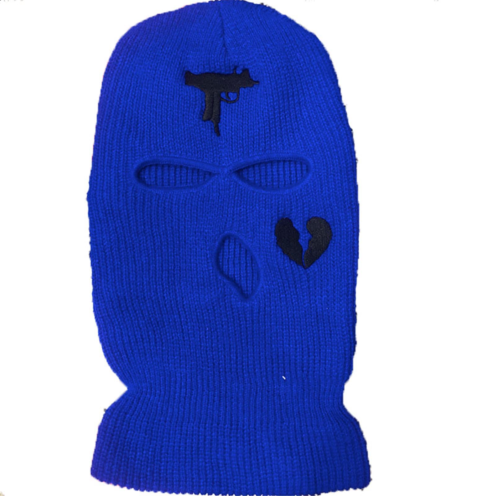3 Hole Knit Balaclava - Gothic Ski Mask for Winter, Warm & Windproof Thermal Cycling Face Mask - Perfect for Skiing, Snowboarding, Motorcycling & Outdoor Sports