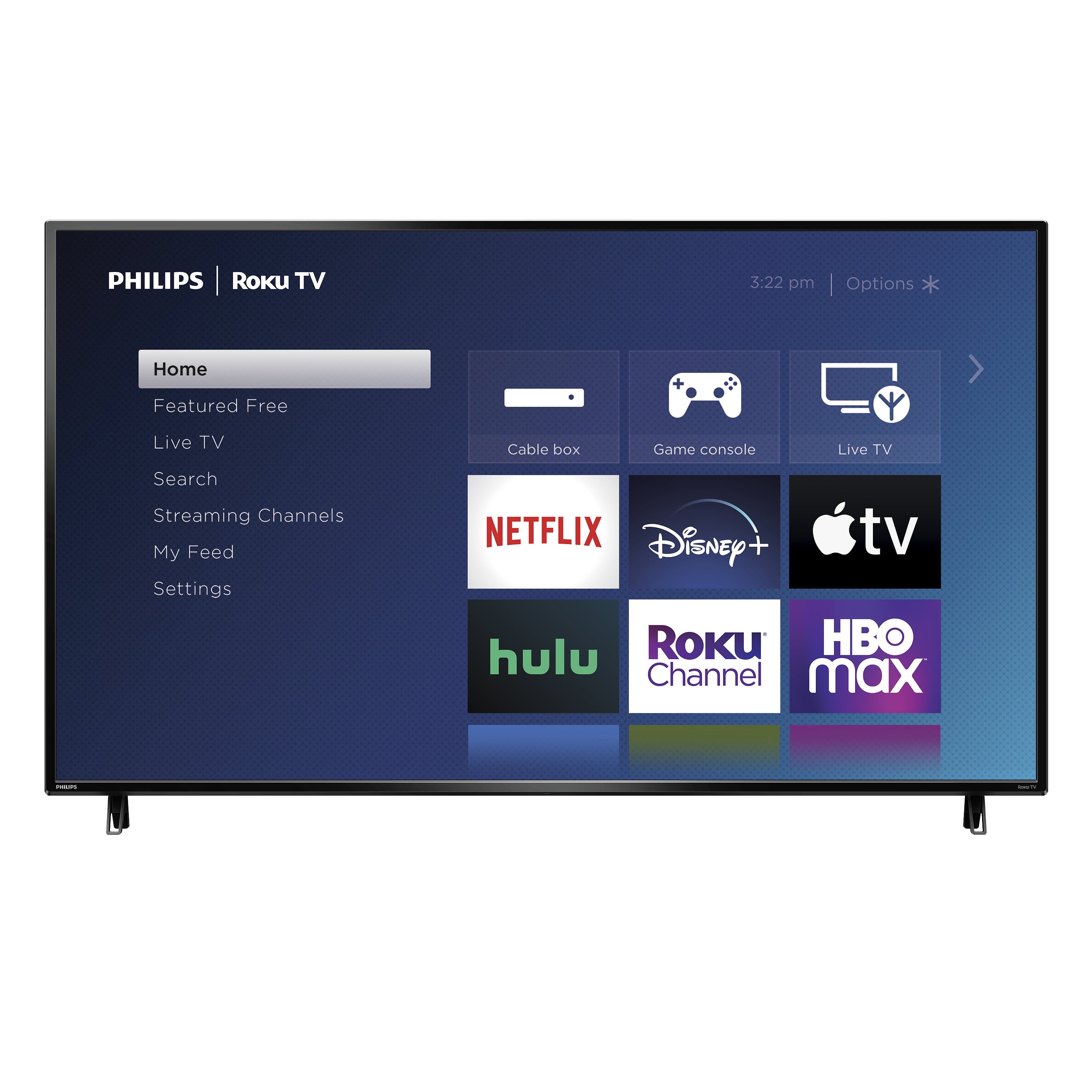 Philips 65 Inch 4K Ultra HD Smart LED TV with Roku Streaming - 65PFL4864/F7 W - Perfect for Home Theater & Living Room Entertainment