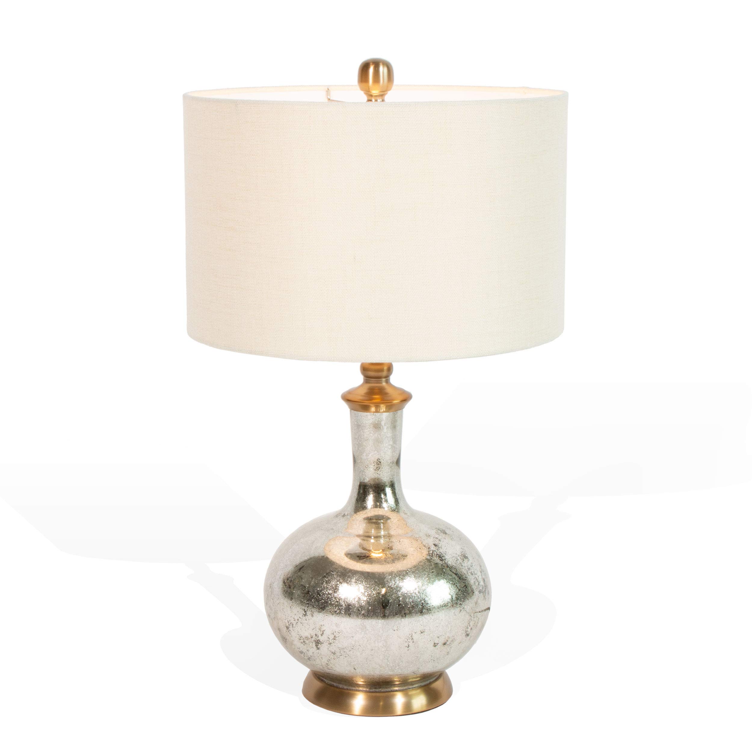Bianca Silver & Gold Table Lamp - Modern Home & Office Lighting Decor for Living Room, Bedroom, or Workspace