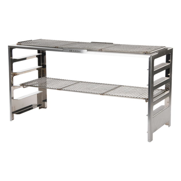 Premium Kasai Konro Robata Rack for Long Grill - Durable Stainless Steel Charcoal Grill Accessory for Outdoor BBQ, Backyard Cooking & Japanese Yakitori