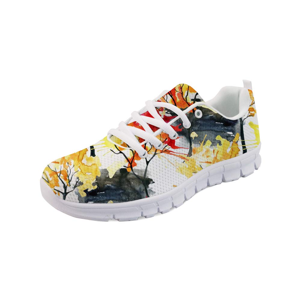 HUGS IDEA Women's Lightweight Running Shoes - Breathable Air Mesh Tennis Sneakers with Dental Print Design for Jogging, Gym Workouts & Casual Wear