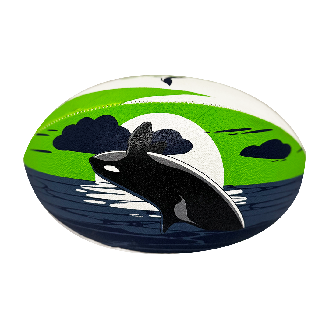 Official Seattle Seawolves Rugby Ball - Premium Game Ball for Training & Matches - Perfect Gift for Orca Supporters & Rugby Fans - Great for Practice, Games, and Collectibles