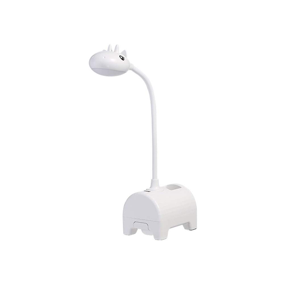 **Kids Study Desk Lamp with 3-Level Dimming & Eye Protection - White LED Table Lamp for Children's Room, Homework & Reading, Includes Storage Box & Phone Holder**    *(Perfect for Bedroom, Study Room, Dormitory & Office - Reduces Eye Strain for Students & Professionals)*