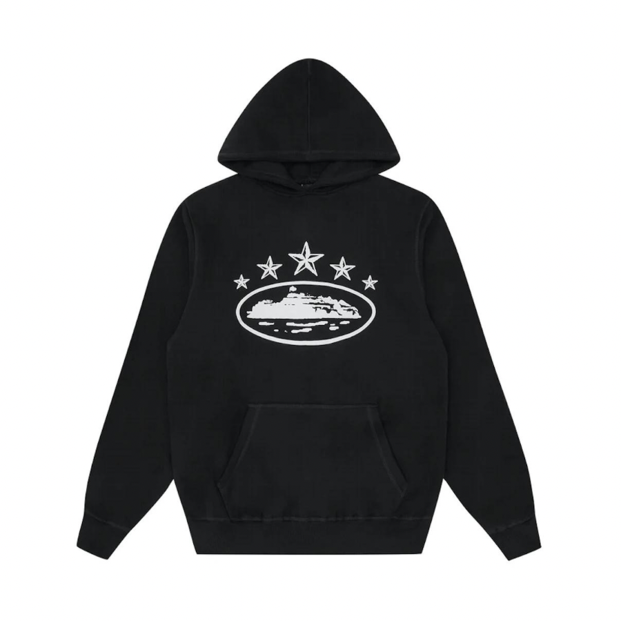 Corteiz 5 Star Logo Hoodie Black - Stylish Streetwear for Men & Women | Perfect for Casual Wear, Gym & Outdoor Activities