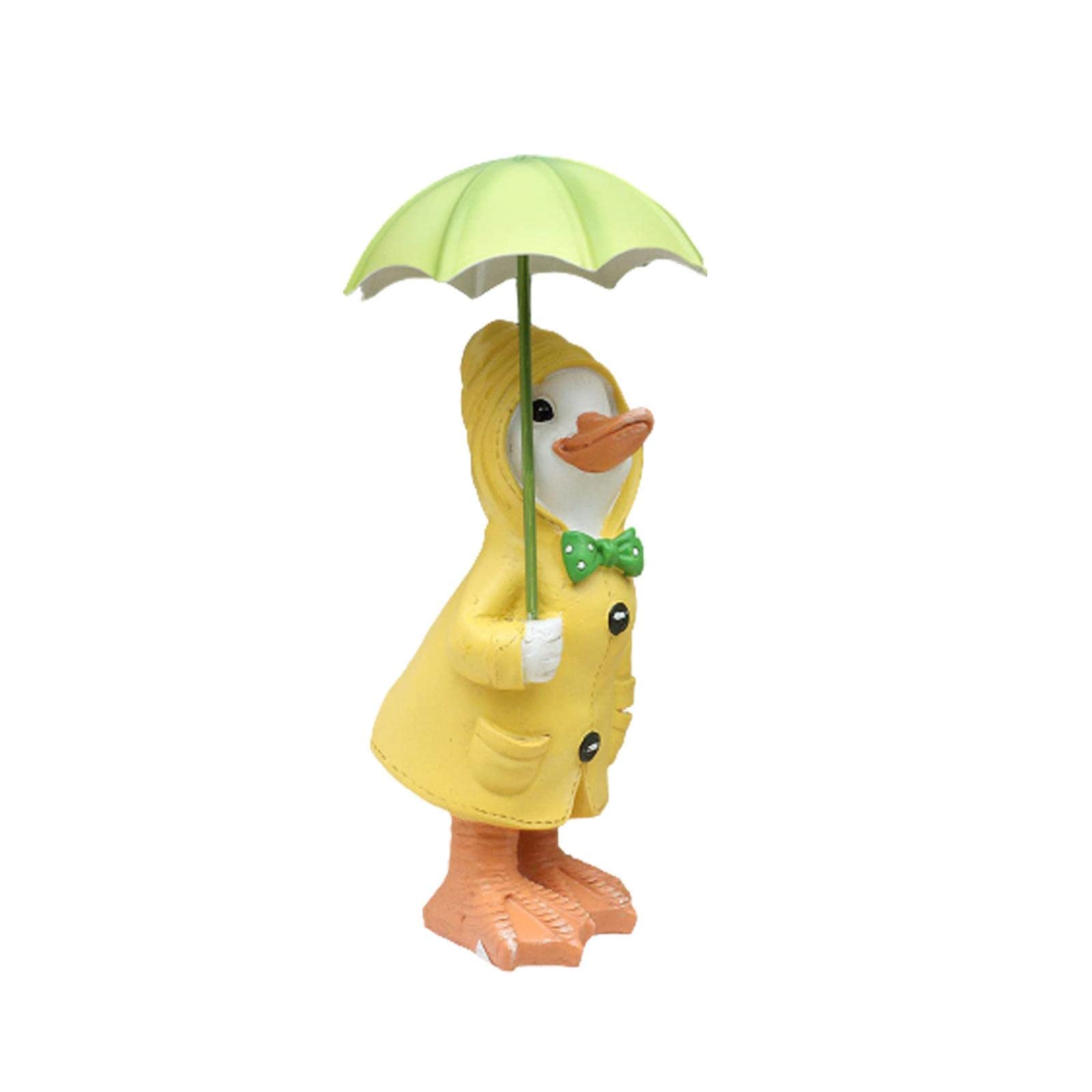 Funny Duck Garden Statue with Umbrella - Resin Outdoor Decor for Patio, Lawn & Yard