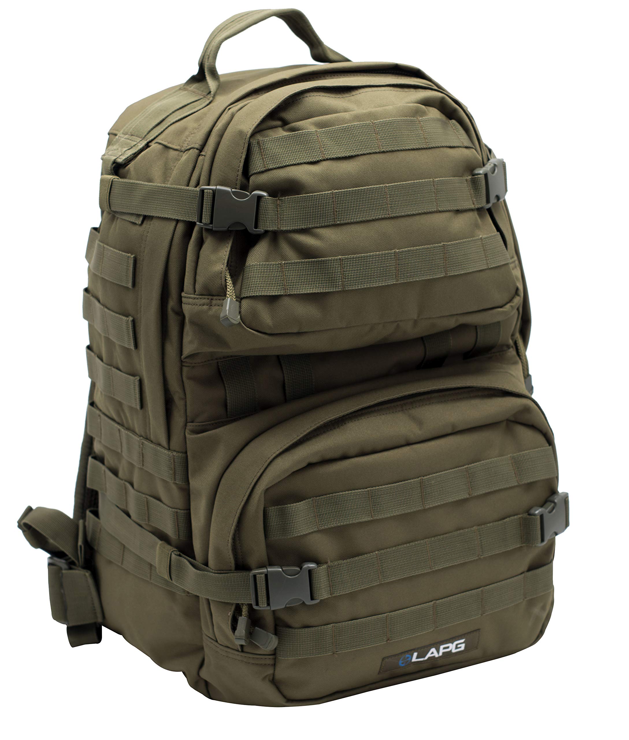 LA Police Gear 3 Day Tactical Backpack - MOLLE Military Backpack for Hiking, Survival & Bug Out - OD Green - Perfect for Outdoor Adventures, Camping & Emergency Preparedness