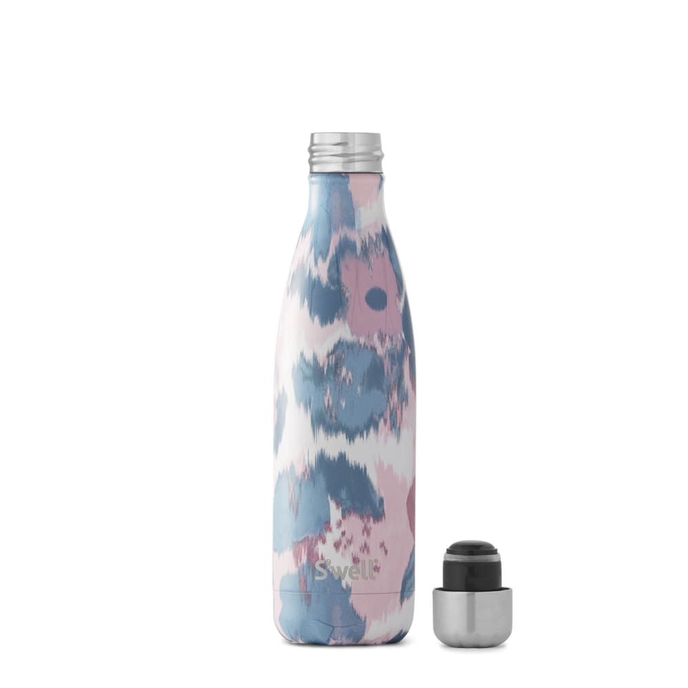 S'well Watercolor Collection Stainless Steel Water Bottle - 500ml (17oz) - Lily Floral Design | Insulated Thermos for Hot & Cold Drinks | Perfect for Gym, Hiking, Office & Travel