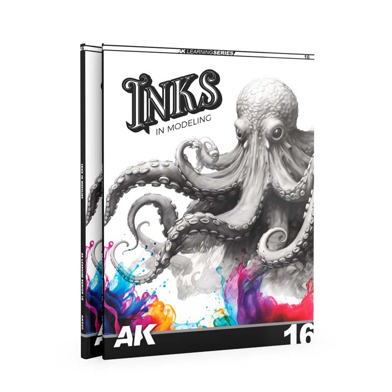 AK Interactive Learning Series 16 - The INKS: Premium Modeling Paints for Miniatures & Scale Models | Perfect for War Gaming, Dioramas & Hobby Crafting
