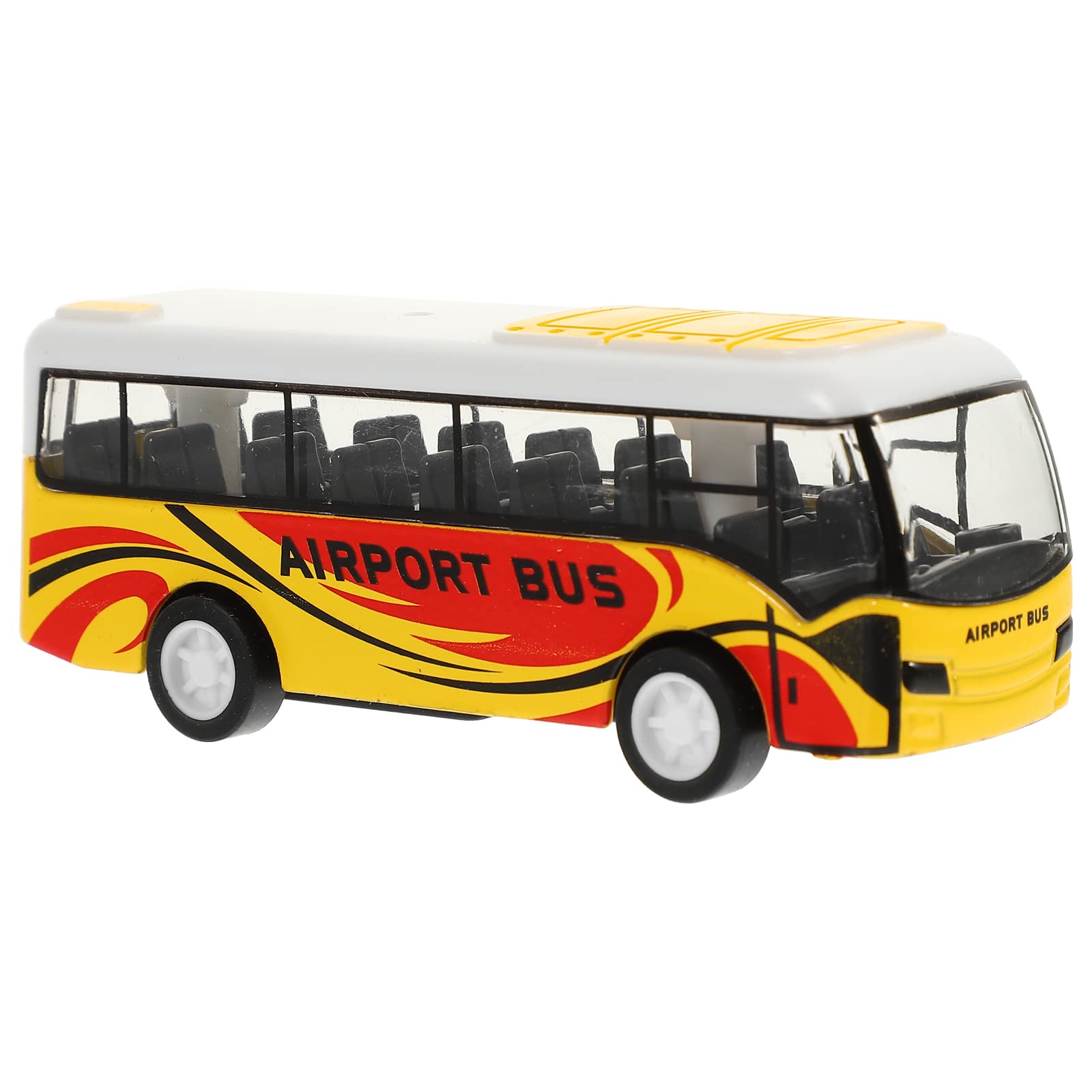 **LUOZZY Realistic Yellow Inertia Bus Toy - Lifelike Simulated Bus Model for Kids, Perfect Gift for Boys & Girls - Great for Pretend Play, Travel Adventures & Educational Fun**