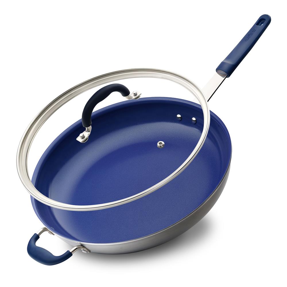 Non-Stick Fry Pan with Lid - 10 Inch Skillet for Healthy Cooking, Oven Safe to 450°F - Perfect for Eggs, Pancakes, and Stir-Fry | Dishwasher Safe & Easy Clean