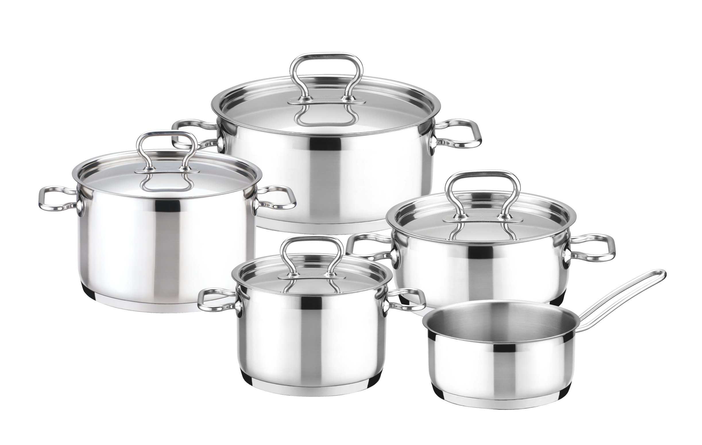 Tescoma Home Profi 9-Piece Stainless Steel Cookware Set - Premium Kitchen Pots & Pans for Professional Cooking, Baking & Everyday Meals | Induction Compatible, Dishwasher Safe | Perfect for Home Chefs & Restaurants