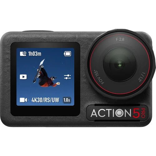DJI Osmo Action 5 Pro Waterproof 4K Action Camera with Touchscreen - Adventure Combo for Vlogging, Travel & Extreme Sports