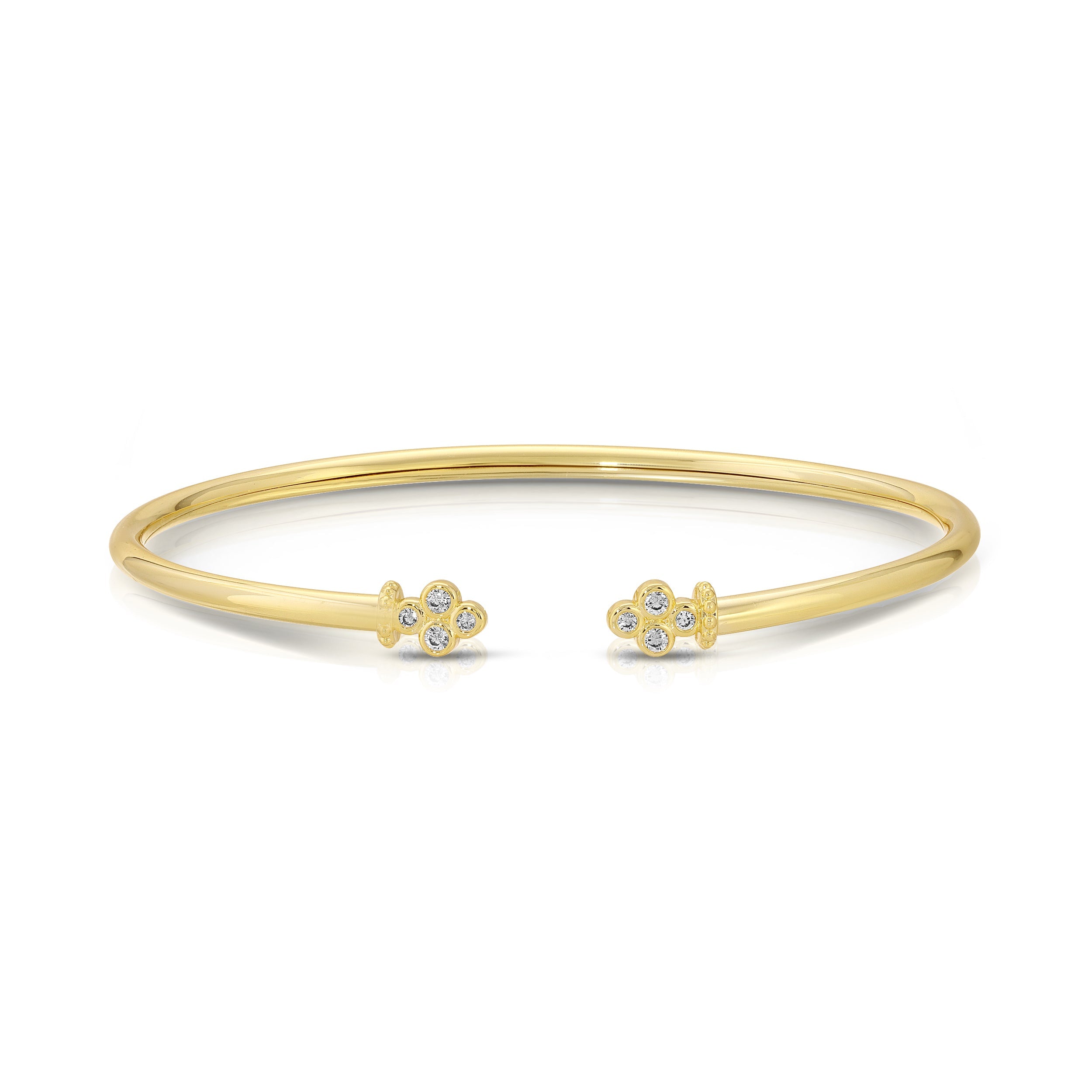 14K Gold Plated Open Bendable Bracelet for Women - Adjustable Bangle Cuff Jewelry for Everyday Wear & Special Occasions