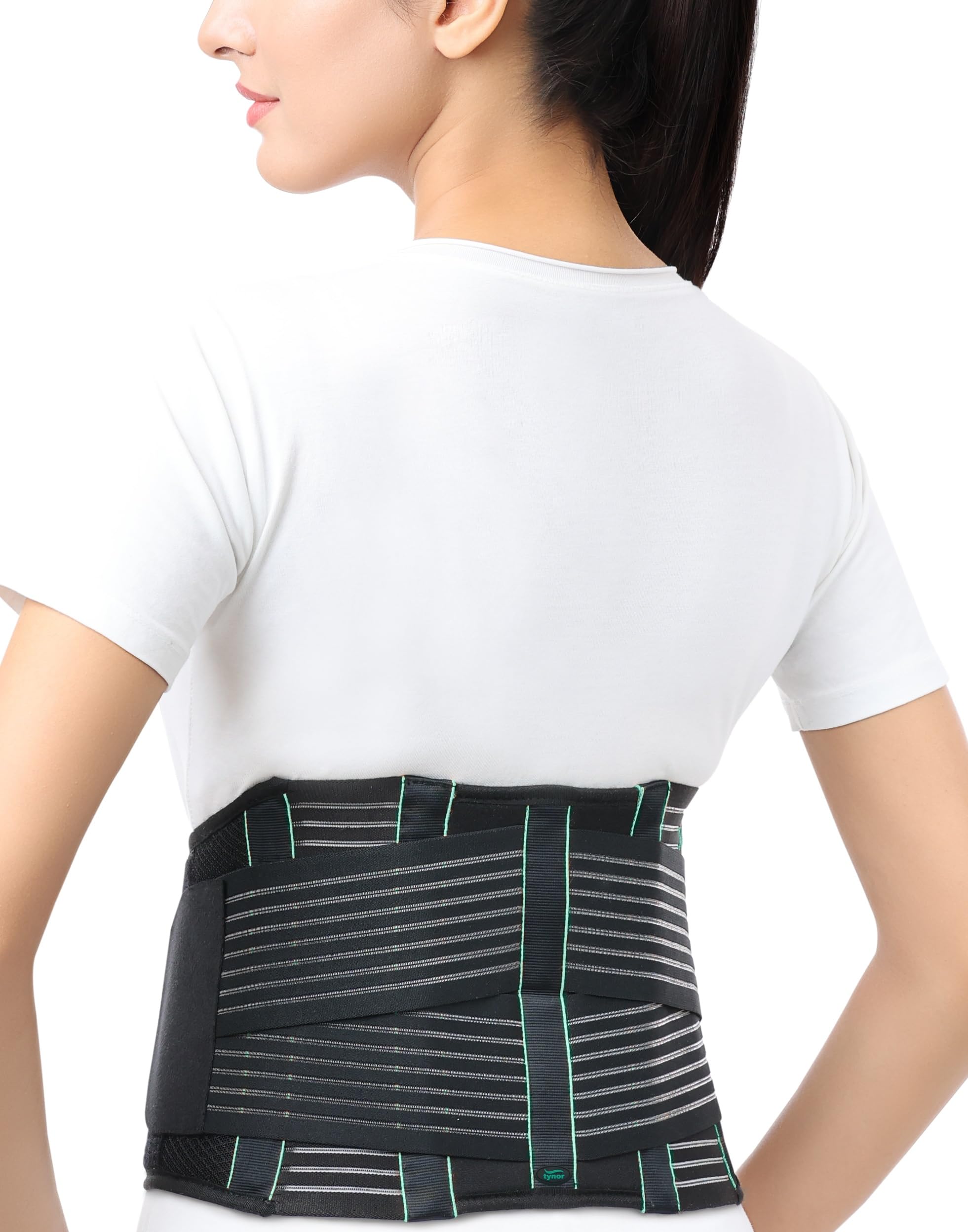 TYNOR Back Support Belt for Lower Back Pain Relief - Adjustable Lumbar Brace for Men & Women with Herniated Disc, Scoliosis & Heavy Lifting - Breathable Design with Lumbar Pad (XL, Premium Black) - Ideal for Office Work, Gym Training & Post-Surgery Recovery