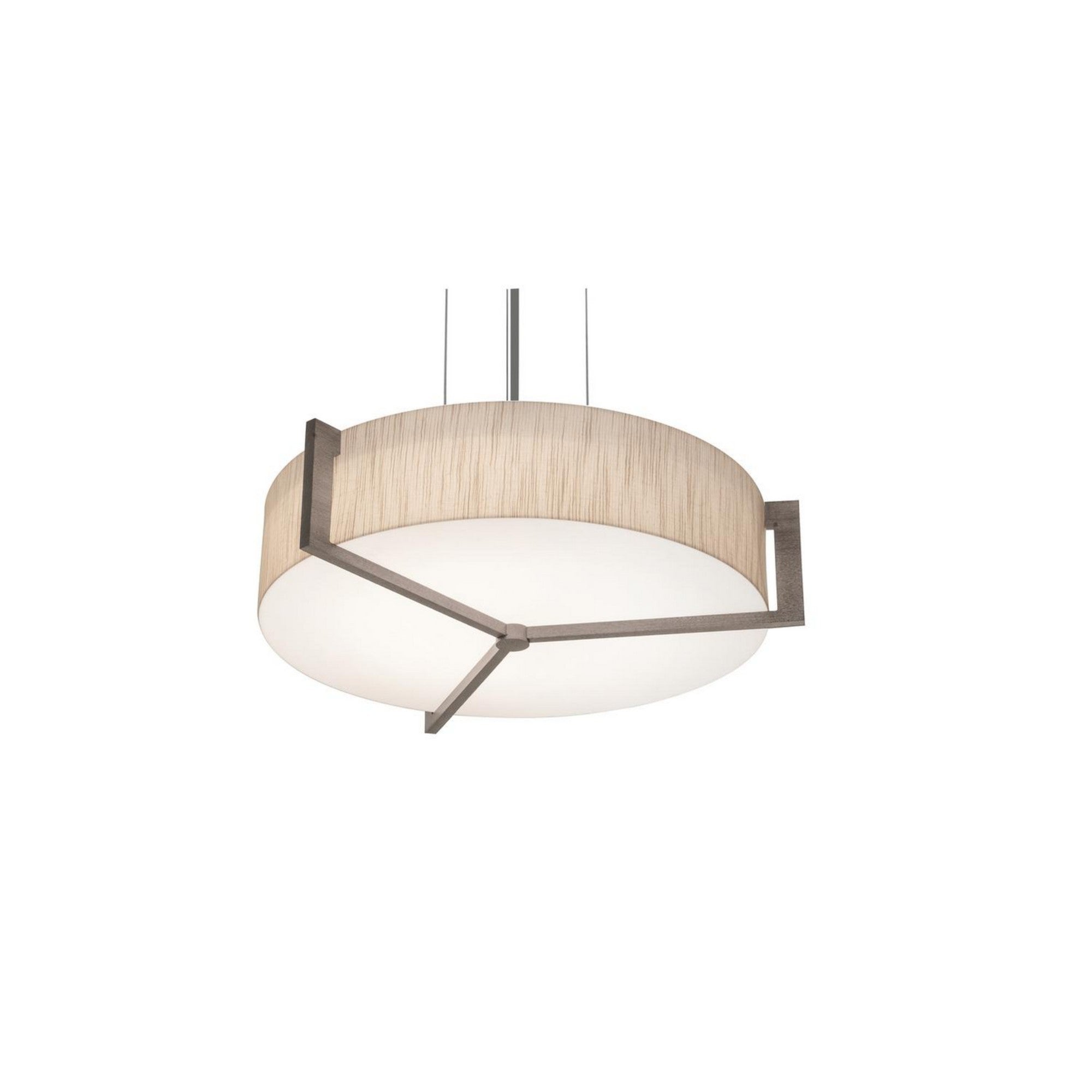 Apex 17 3-Light Jute & Weathered Grey Pendant Light Fixture - Perfect for Farmhouse Kitchens, Dining Rooms, and Entryway Lighting