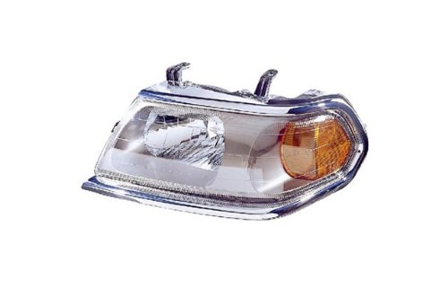Mitsubishi Montero Sport Replacement Headlight Assembly (Chrome) - Driver Side Headlight for Improved Night Visibility & Safety - Perfect for Off-Roading, Daily Commuting & Car Restoration Projects