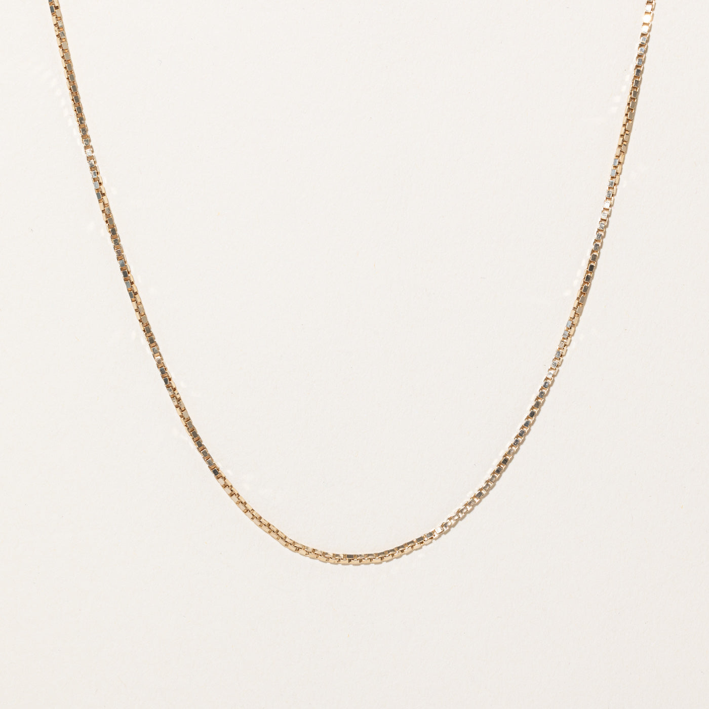 10K Yellow Gold Box Link Chain Necklace - 20 Inches | Elegant & Durable Jewelry for Women | Perfect for Everyday Wear, Layering & Special Occasions