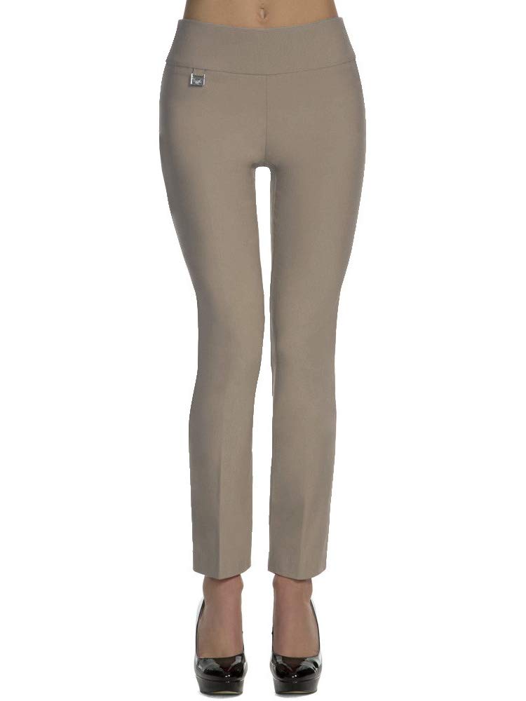 Lisette L Montreal Solid Magical Lycra Ankle Pants - Women's Stretchy Comfort Pants for Work, Yoga & Casual Wear