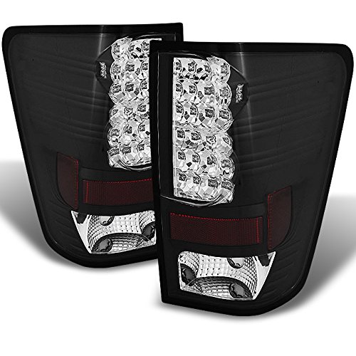 AKKON Black LED Tail Lights Brake Lamps for 2004-2012 Toyota Tacoma Pickup Truck - Durable Replacement with Bright Bezel Design | Perfect for Off-Roading, Night Driving & Custom Upgrades
